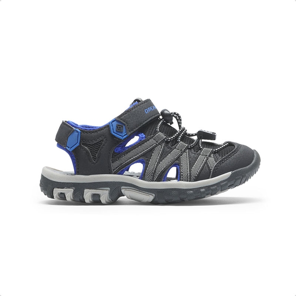 Kids Outdoor Sports Sandals - BLACK GREY BLUE - 5